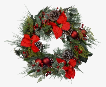Red Christmas Wreath Png Photos - Christmas Wreath, Transparent Png, Transparent PNG
