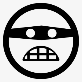 Emoticon Rounded Square Criminal Face With Covered - Criminal Eye Icon, HD Png Download, Transparent PNG