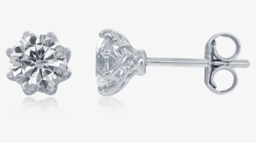 Princess Diamond Stud Earrings In 14k White Gold Image - Earrings, HD Png Download, Transparent PNG