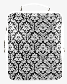 Damask Pattern Black And White Square Backpack - Shoulder Bag, HD Png Download, Transparent PNG