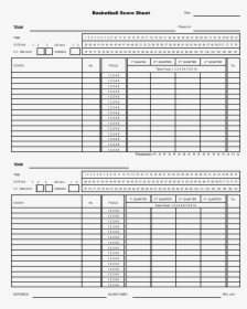 Generic Basketball Score Sheet Main Image - Simple Basketball Score Sheet, HD Png Download, Transparent PNG