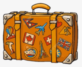 #maleta - Hand Drawn Retro Style Travel Suitcase, HD Png Download, Transparent PNG