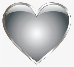 Heart,organ,steel - Silver Heart Clipart, HD Png Download, Transparent PNG