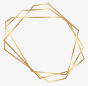 #geometric #frame #border #gold - Golden Geometric Frame Png, Transparent Png, Transparent PNG