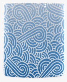 Ombre Blue And White Swirls Doodles White Mug - Placemat, HD Png Download, Transparent PNG