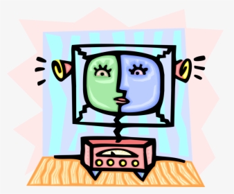 Vector Illustration Of Futuristic Television Or Tv, HD Png Download, Transparent PNG