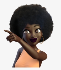 Transparent Black Girl Emoji Png - Black African American Emoji, Png Download, Transparent PNG