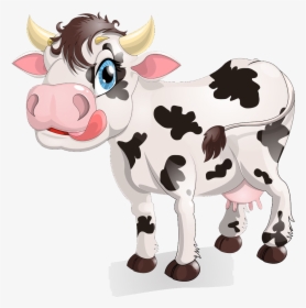 Dairy Clipart Bread Milk - Cow Milk Cartoon, HD Png Download, Transparent PNG