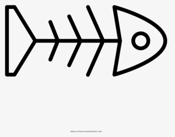 Fish Bones Coloring Page - Espina De Pescado Dibujo, HD Png Download, Transparent PNG