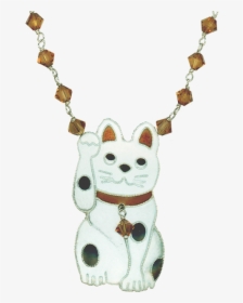 Lucky Cat Crystal Necklace, HD Png Download, Transparent PNG