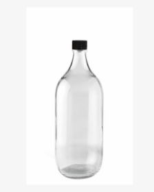 1 Liter Clear Glass Bottle With 28mm Plastic Screw - Glass Bottle, HD Png Download, Transparent PNG