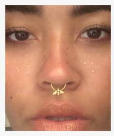 Gold Bee Septum Ring, HD Png Download, Transparent PNG