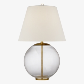 Morton Table Lamp In Clear Glass With Linen Shad - Lampshade, HD Png Download, Transparent PNG