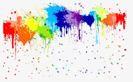 #freetoedit #rainbow #colorful #paint #splash #splatter - Paint Splash Transparent Background, HD Png Download, Transparent PNG