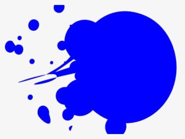 Dots Clipart Splotch - Blue Paint Splash Clipart, HD Png Download, Transparent PNG