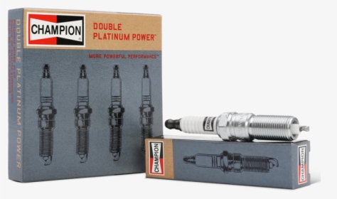 Package View Double Platinum Spark Plug By Champion - Champion Spark Plugs, HD Png Download, Transparent PNG