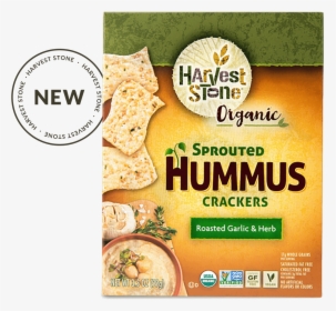 Sprouted Hummus Roasted Garlic & Herb - Hummus Crackers Roasted Garlic, HD Png Download, Transparent PNG