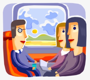 Vector Illustration Of Passenger Commuter Travelers - Illustration, HD Png Download, Transparent PNG