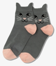 Women S Cat Ears Anklet Socks Class Slick Lazy Image - Black Cat, HD ...