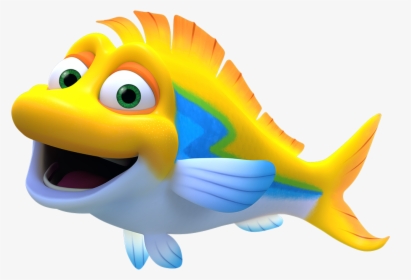 Splash And Bubbles Yellow Fish, HD Png Download, Transparent PNG