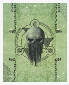 Green Skull Duvet Cover 86 X70 - Sketch, HD Png Download, Transparent PNG