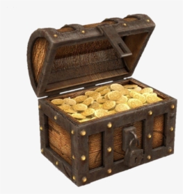 #treasure #gold #box - Gold Pirate Treasure Chest, HD Png Download, Transparent PNG
