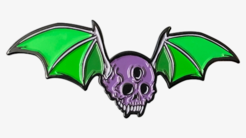 Skull Bat Enamel Pin By Seventh - Cartoon, HD Png Download, Transparent PNG