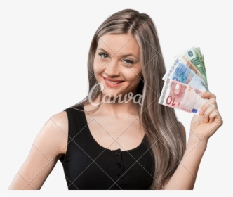 Card,drinking,money Handling,brown Hair,hand,long Hair,payment - Cash, HD Png Download, Transparent PNG