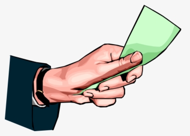 Vector Illustration Of Hand Holding Cash Currency Money - Money Hand Vector Png, Transparent Png, Transparent PNG