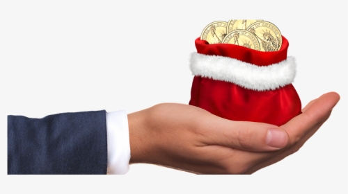 Man Holding Christmas Money, HD Png Download, Transparent PNG