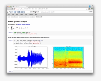 New User Interface For Notebook - Ipython Spectrogram, HD Png Download, Transparent PNG