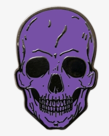 Purple Skull Enamel Pin - Bone, HD Png Download, Transparent PNG