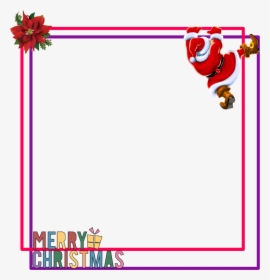 #geometric #square #christmas #neon #border #frame - Square Christmas Frame Png, Transparent Png, Transparent PNG