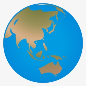 Cartoon Planet Earth With Australia , Png Download - Globe Asia, Transparent Png, Transparent PNG