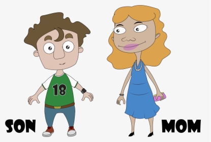 Mom And Son Png Cartoon , Transparent Cartoons - Mom And Dad Animated Png, Png Download, Transparent PNG