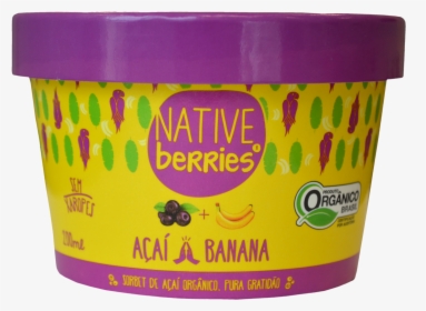 Açaí Com Banana / Acai W/ Banana - Native Org Frozen Acai W Banana 200ml, HD Png Download, Transparent PNG