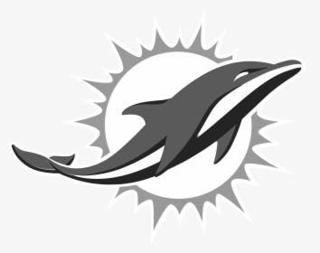 Miami Dolphins Logo Black And White - Miami Dolphins Logo 2019, HD Png Download, Transparent PNG