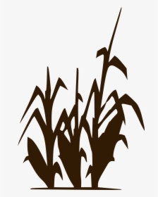 Corn Stalk Clipart Black And White, HD Png Download, Transparent PNG