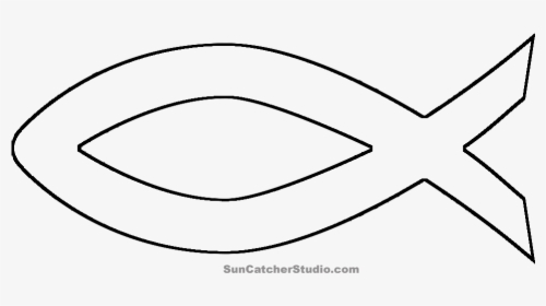 Fish Symbol Pattern Scroll Saw Patterns Free, Project - Line Art, HD Png Download, Transparent PNG