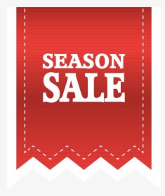 Red Season Sale Label Png Clipart Image - Red Tag Sale Png, Transparent Png, Transparent PNG