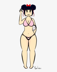 Bikini Girl - Cartoon, HD Png Download, Transparent PNG