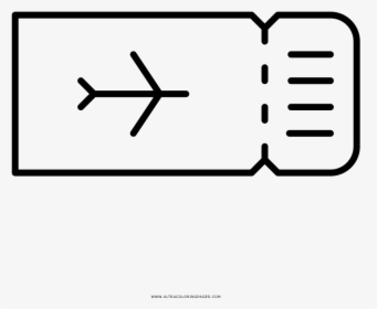 Plane Ticket Coloring Page - Ticket De De Avion Para Colorear, HD Png Download, Transparent PNG