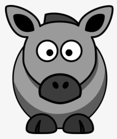 Head,horse Like Mammal,wildlife - Cartoon Donkey Clip Art, HD Png Download, Transparent PNG