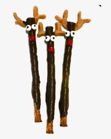 Chocolate Covered Pretzel Sticks, Christmas, Reindeer - Pretzel Rods Reindeer, HD Png Download, Transparent PNG