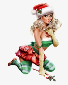 Portable Network Graphics Christmas Day Woman Character - Santa Girl Png, Transparent Png, Transparent PNG