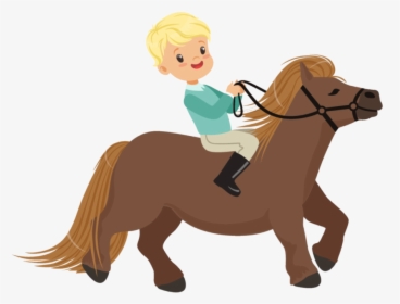 Riding Horse Cartoon Png, Transparent Png, Transparent PNG