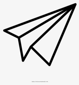Dibujo De Avion De Papel Para Colorear - Vector Paper Plane Png, Transparent Png, Transparent PNG
