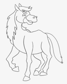 How To Draw Cartoon Horse - Drawing, HD Png Download, Transparent PNG