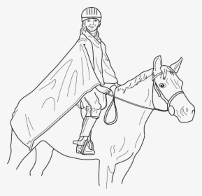Outline, Man, Cartoon, Horse, Horses, Draw, Animal, HD Png Download, Transparent PNG