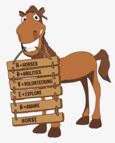 Cartoon Picture Of Horse - Horse Volunteering Cartoon, HD Png Download, Transparent PNG